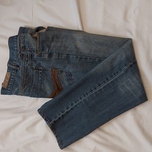 FUSAI 1997 Mens Blue denim Jeans sz 35x29 ( must have shrunk)